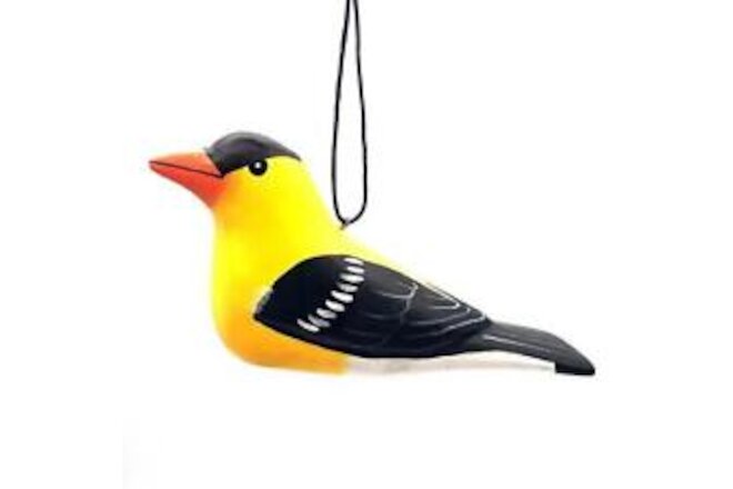 American Goldfinch Bird Fair Trade Nicaragua Wood Handcrafted Ornament