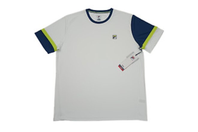 Fila Men's Tennis Doubles Crew Top T-Shirt White Size L - New with Tags