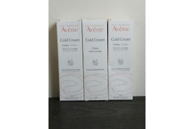 3 Pack Avene Cold Cream 40ml sensitive dry to very dry skins 40ml  READ DESCRIPT