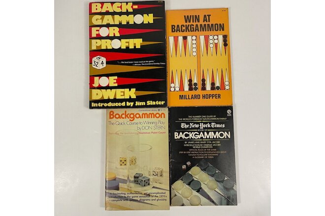 4 vintage lot BACKGAMMON 1970s TPB For Profit ; The New York Times ; Winning Win