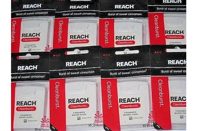 Reach Cinnamon Cleanburst Dental Floss - 8 packs Reach dental floss