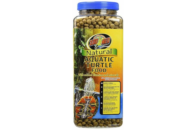 (3 Pack) Zoo Med Natural Aquatic Turtle Food Pellets with Vitamin Minerals 13 oz