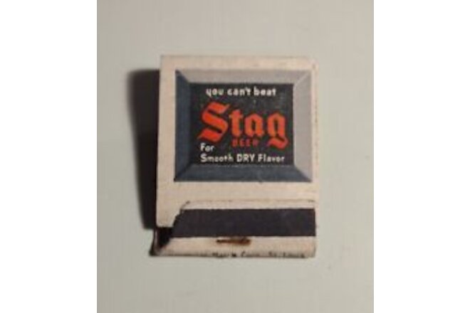 Vintage Stag Beer Full Unused Collectible Advertising Matchbook NOS
