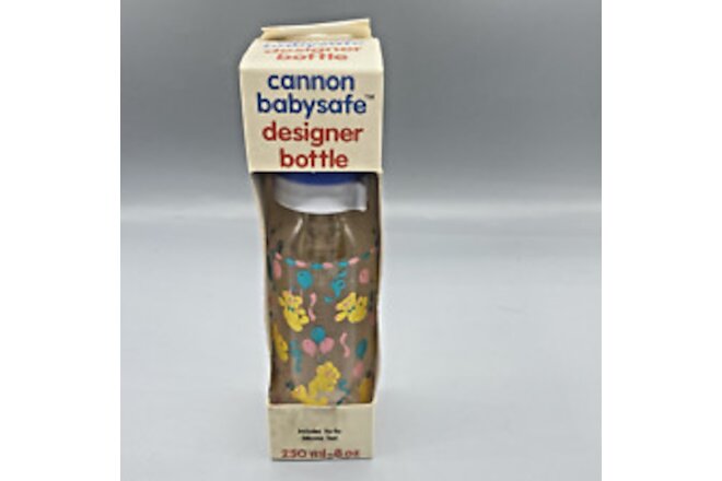 Vtg Cannon Babysafe Designer Bottles 8 Oz Nu-Flo Bears Made In England 1987