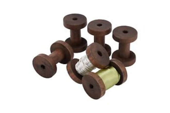 Wooden Empty Spools for Wire, 2.3 inch Bobbins Wood Sewing Embroidery Thread ...