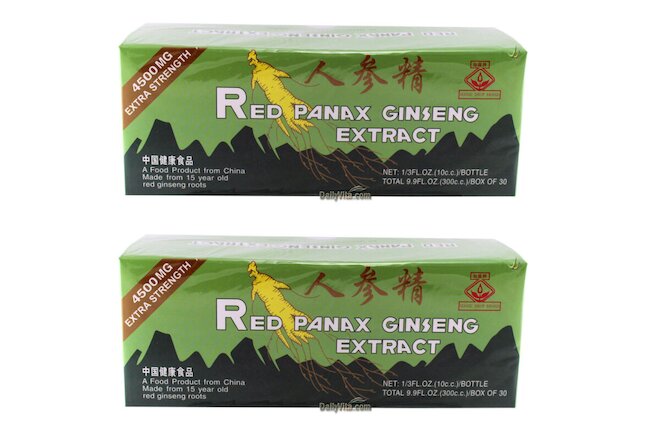 2 x Global 15 Year Old Red Panax Ginseng Extract (Extra Strength) 10ml x 30 vial