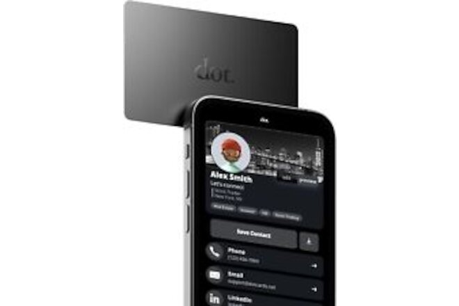 Card - Digital Business Card - Tap to Share - iPhone & Android (Black)