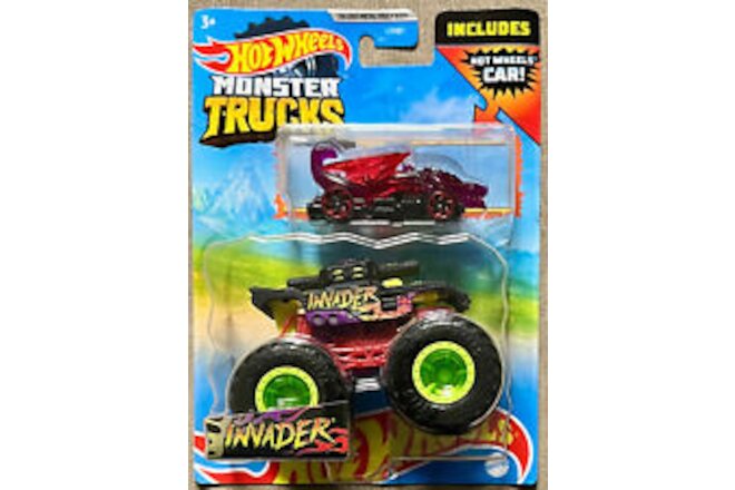 Hot Wheels 2024 Monster Trucks Series INVADER #HDB95 1:64 Scale Die-cast