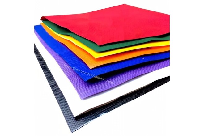 8 Professional Inflatable Bounce House Repair Patches 10" X 10" 18 Oz Vinyl
