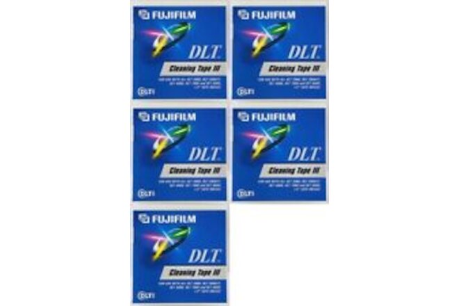 5 Fujifilm DLT Cleaning Cartridge Tape