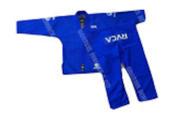 BLUE BJJ Gi Shoyoroll Cut RVCA 450 Uniform Pearl Weave 100% Cotton Kimono A3L GI