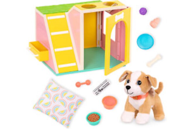 – Dog House Playset-Plush Puppy Chihuahua – 14-Inch Doll Accessories for Kids...