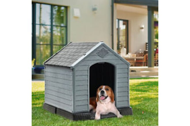 NEW3 in Large Plastic Dog House Outdoor Indoor Doghouse Puppy Shelter Dog Kennel