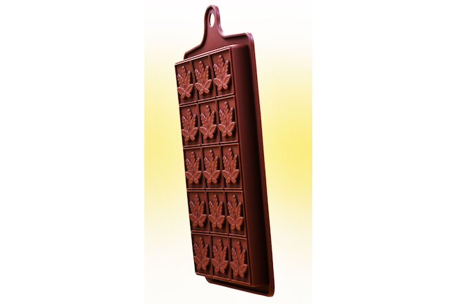 Marijuana Leaf Chocolate Break-Apart Bar Silicone Edible Candy Mold Tray Mould
