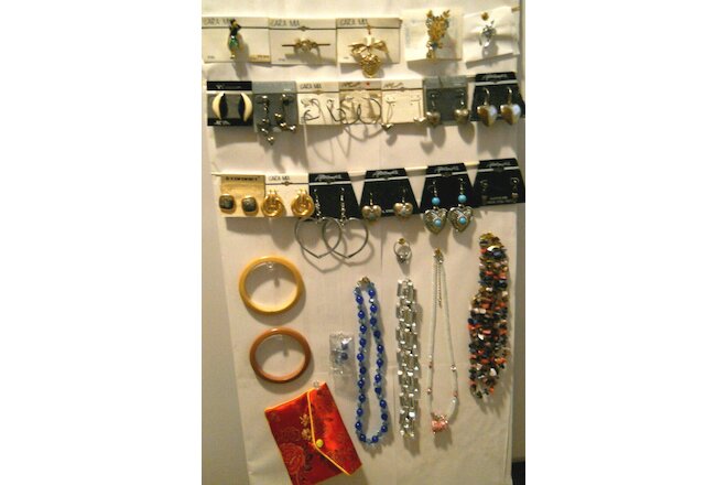 Vintage Retro Costume Modern Jewelry Lot, Earrings Necklaces Bracelets Pins more