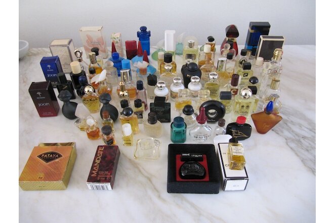 Lot of 90+ Vintage Mini Perfume Parfum Bottles (used)