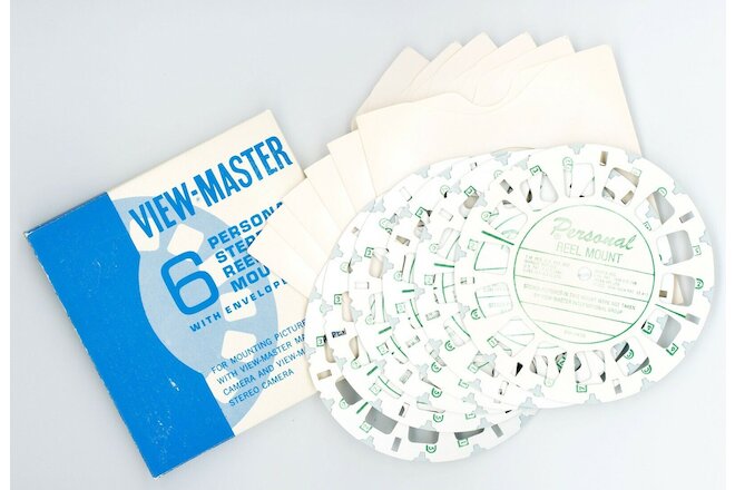 View-Master, GAF Empty Personal Stereo Reel Mounts New Old-Store-Stock BOX OF 6