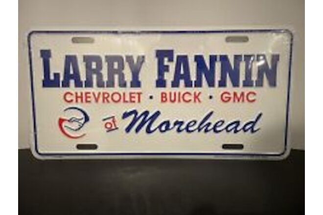 Larry Fannin Chevrolet Buick GMC Dealership Booster License Plate Morehead KY