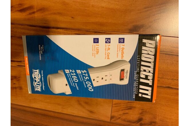 Lot Of 11 Tripp Lite SUPER-7 7 OUTLET 7' SURGE PROTECTOR PROTECTION CORD-NEW