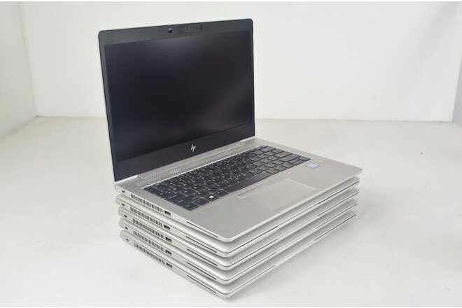 Lot of 5 - HP EliteBook 830 G6 i5-8365U 1.6GHz 8GB 256GB M.2 13.3" Touch Laptops