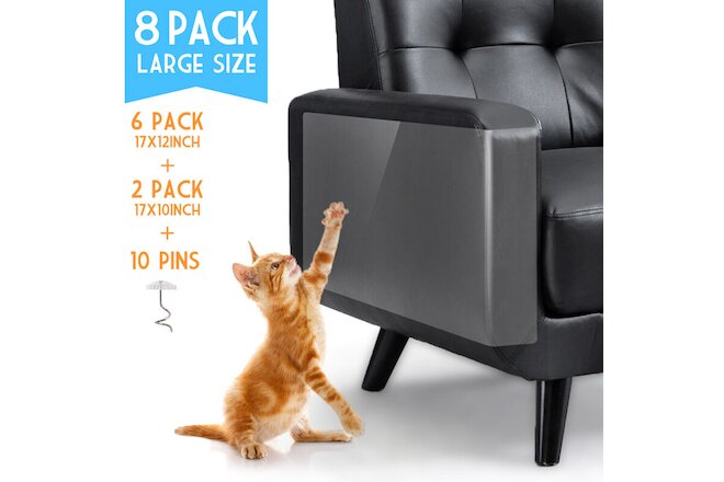 8PC Cat Furniture Scratch Guards Couch Protector Anti-Scratch Deterrent Pad Tape