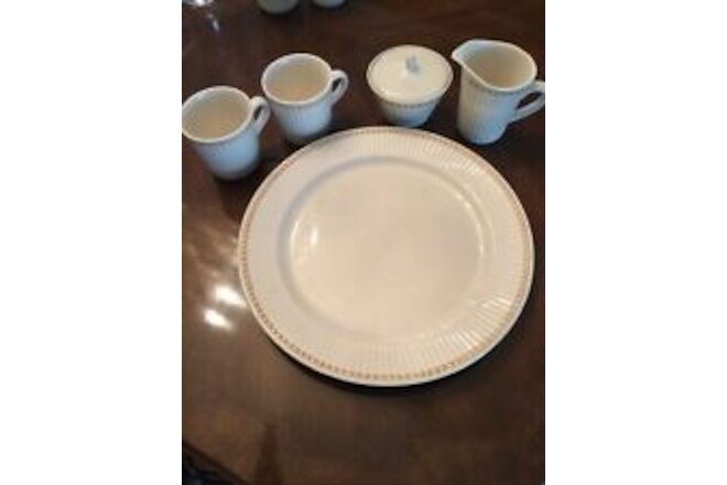 Coffee/tea Set - Precious pearl By International  12 Mugs, Sugar w Lid, Creamer,