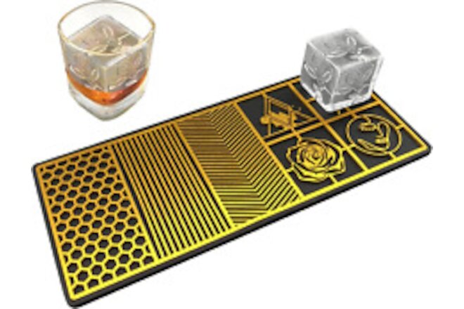 Ice Cube Design Tray Clear Ice Cube Molds,Ice Stamps for Cocktails in 5Seconds,C