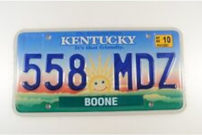 2003 Kentucky Boone County License Plate # 558 MDZ - 2005 Decal
