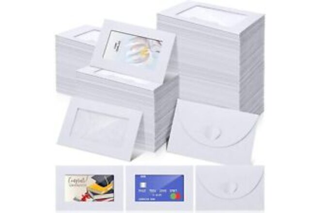 300 PCS Window Gift Card Envelopes 4 x 2.8 Inch Gift Card Sleeves Mini Envelo...
