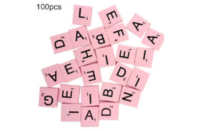 100 Pcs Multi-Color Wood Letters Numbers Button DIY Craft Sewing Scrapbooking 50