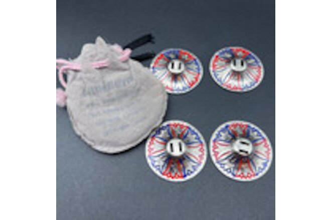 Vintage Set of 4 Little Egypt Belly Dancing Finger Cymbals Middle Eastern Zills