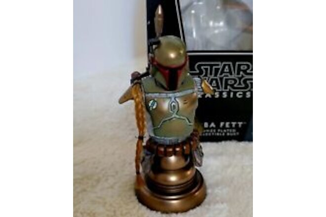 Star Wars Boba Fett 5.5" Collectible Bust Bronze Plated 243/1000 PGM Japan Con