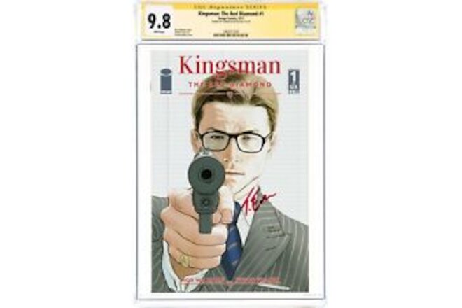 KINGSMAN The Red Diamond #1 in NM/MINT CGC 9.8 SS comic signed by TARON EGERTON