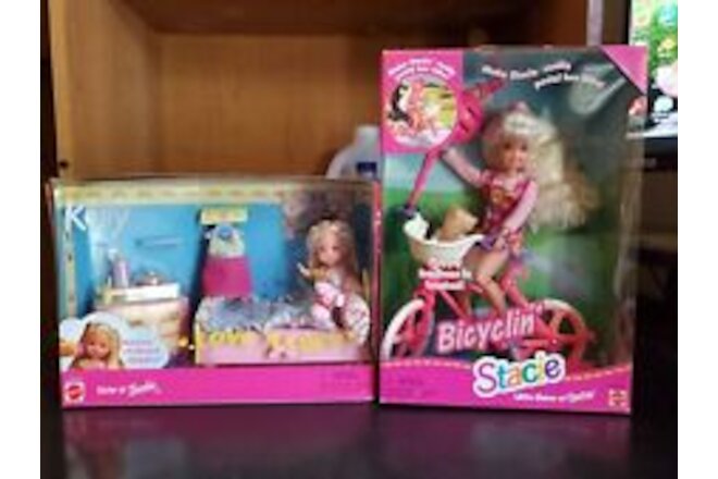 Barbie Kelly & Stacie Set Twin Pack - Love 'N Care/Bicyclin' - NIB - 2000/1996