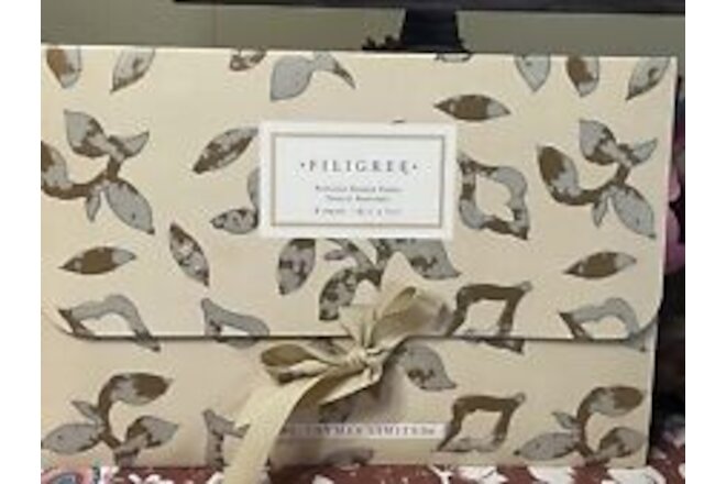 THYMES LIMITED “FILIGREE”  SET Of 8 Sheets Perfumed DRAWER PAPERS 10.5”x7.25”