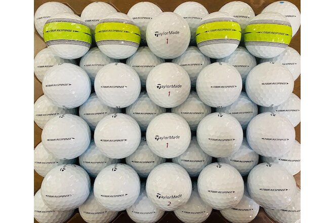 TaylorMade Tour Response Golf Balls - Lot of 50 - 4A/5A High Grade, White