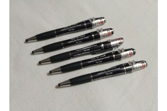 5 pc lot: 4 in 1 Flashlight /Laser Pointer /Ballpoint Misprint Stylus Click Pens