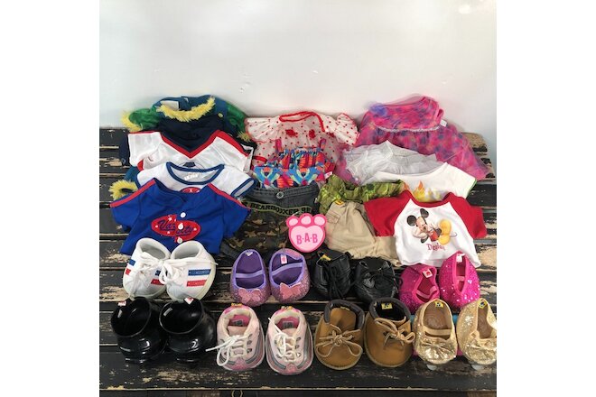 Build A Bear Clothes Lot Girl Boy Shirt Pants Shoes Boots Outfit Uniforms Set 25