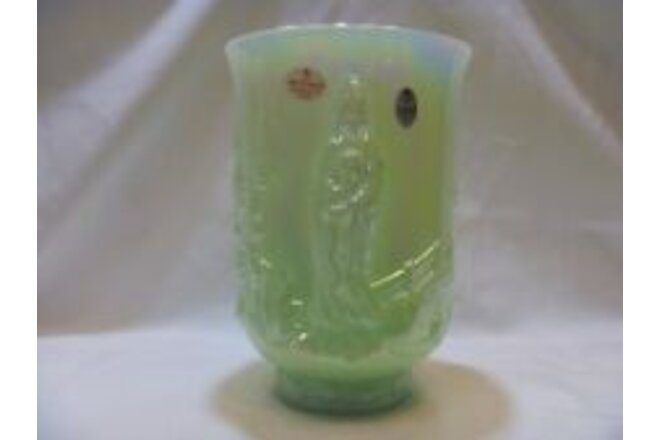 Fenton Glass Empress Vase, Sea Green Satin, NIB, 8252 GE