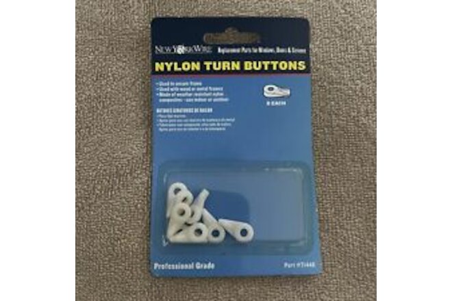 New York Wire Nylon Turn Buttons Package of 8