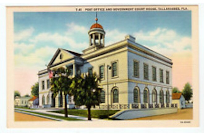 Postcard "Post Office & Government Court House, Tallahassee, Fla."