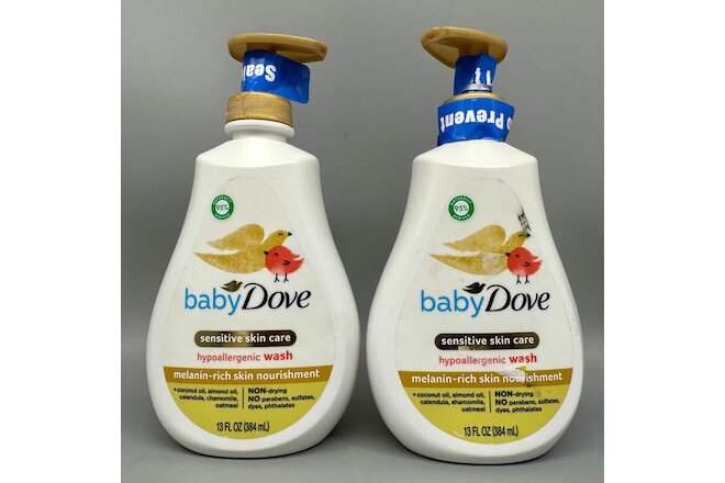 Baby Dove Hypoallergenic Wash 13 Oz Sensitive Skin Care x 2 PACK
