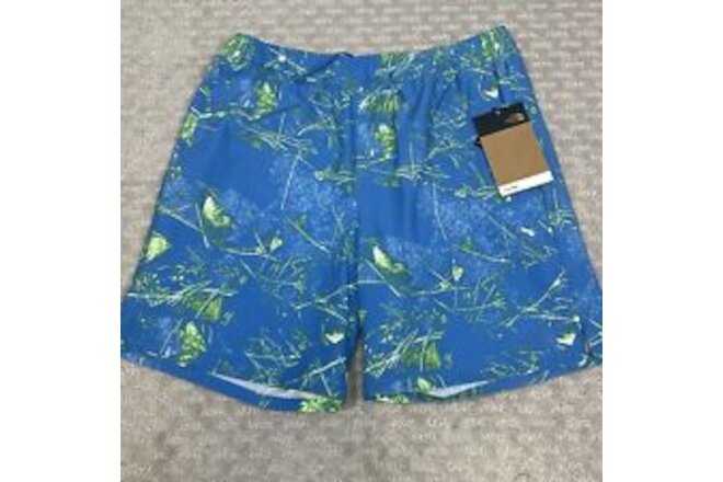 The North Face Men's Small Wander Shorts Blue Green Graphic Print NWT MSRP $50