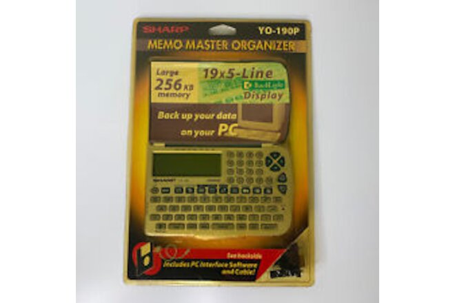 Vintage Sharp Memo Master Electronic Organizer 256KB Memory New Sealed YO-190P