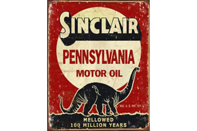 Desperate Enterprises Sinclair Pennsylvania Motor Oil - Million Years Tin Sign -