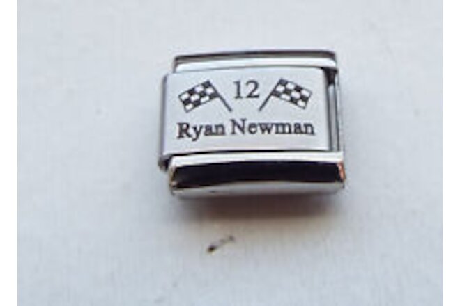 Ryan Newman 12 Nascar laser 9mm stainless steel italian charm bracelet link new