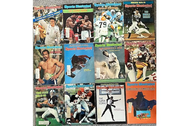 Sports Illustrated April - Dec. 1978 LOT 12 Vintage Issues (sold as LOT or solo)
