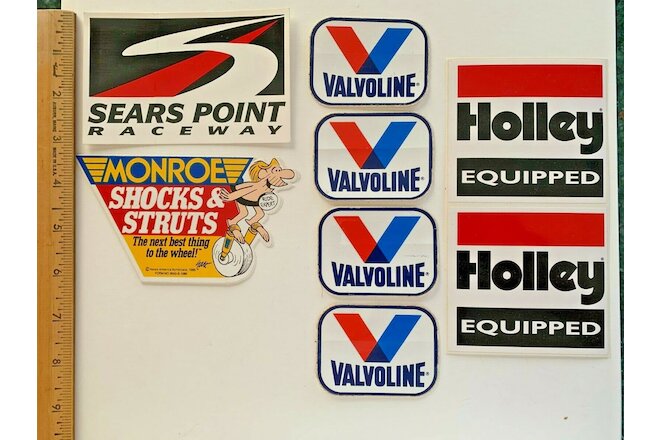 Vintage Sears Point Raceway and Automotive Hot Rod Stickers Lot