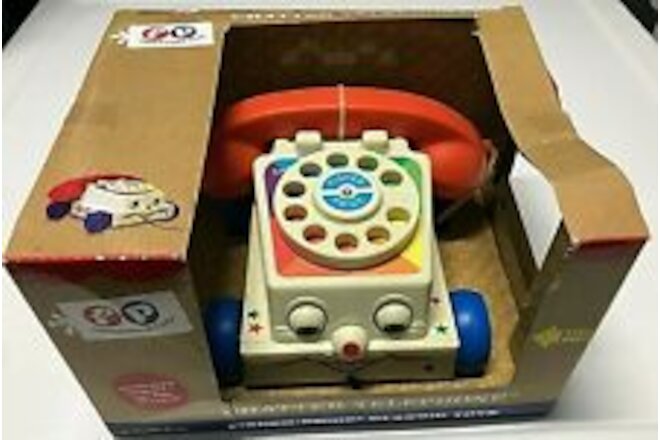 FISHER PRICE Classics Retro Pulling Chatter Telephone Rotary Dial Toy NEW