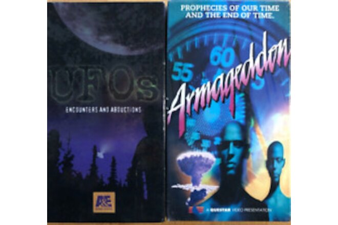 UFO'S  ENCOUNTERS AND ABDUCTIONS- ARMAGEDDON - 2 VHS TAPES